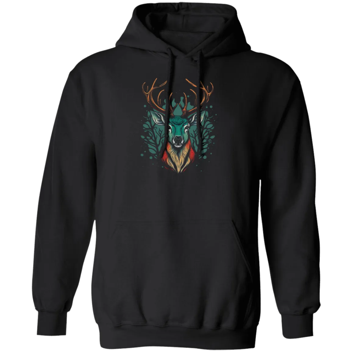 A Deer Head, Love Deer Gift, Deer Head Love Gift, Best Of Deer Retro Pullover Hoodie