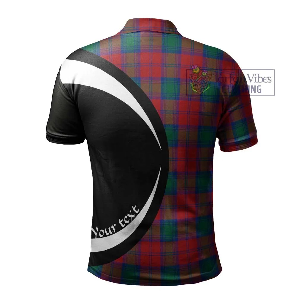 Auchinleck (Affleck) Tartan Men's Polo Shirt with Family Crest Circle Style