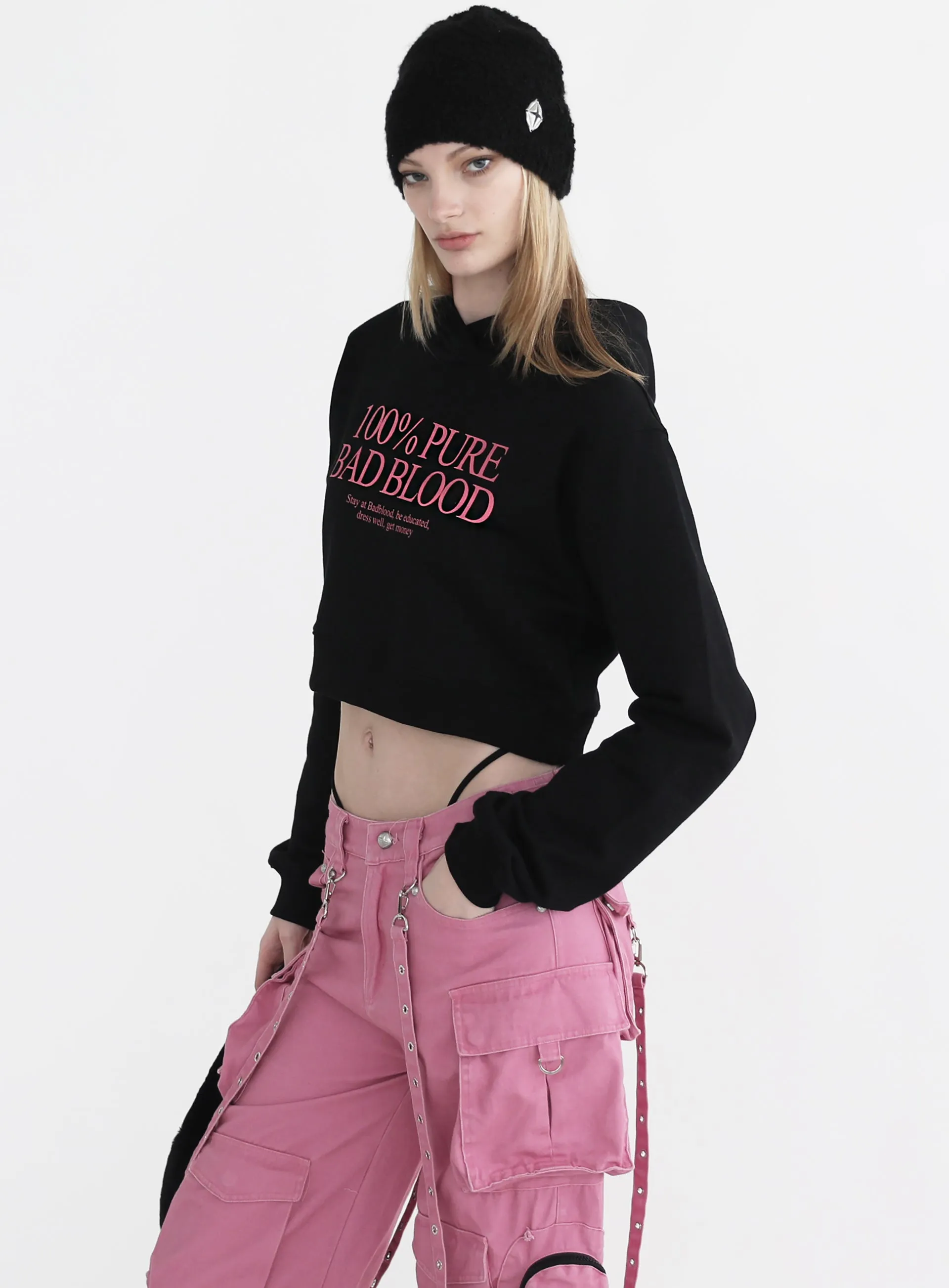 Badblood Pure Crop Hood – Black