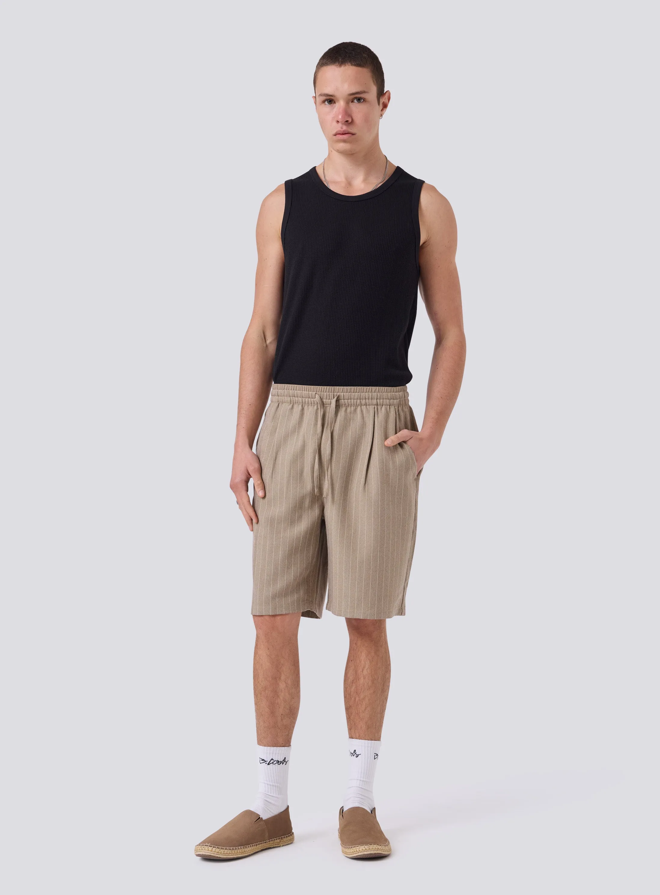 Boxy Suit Short Herringbone