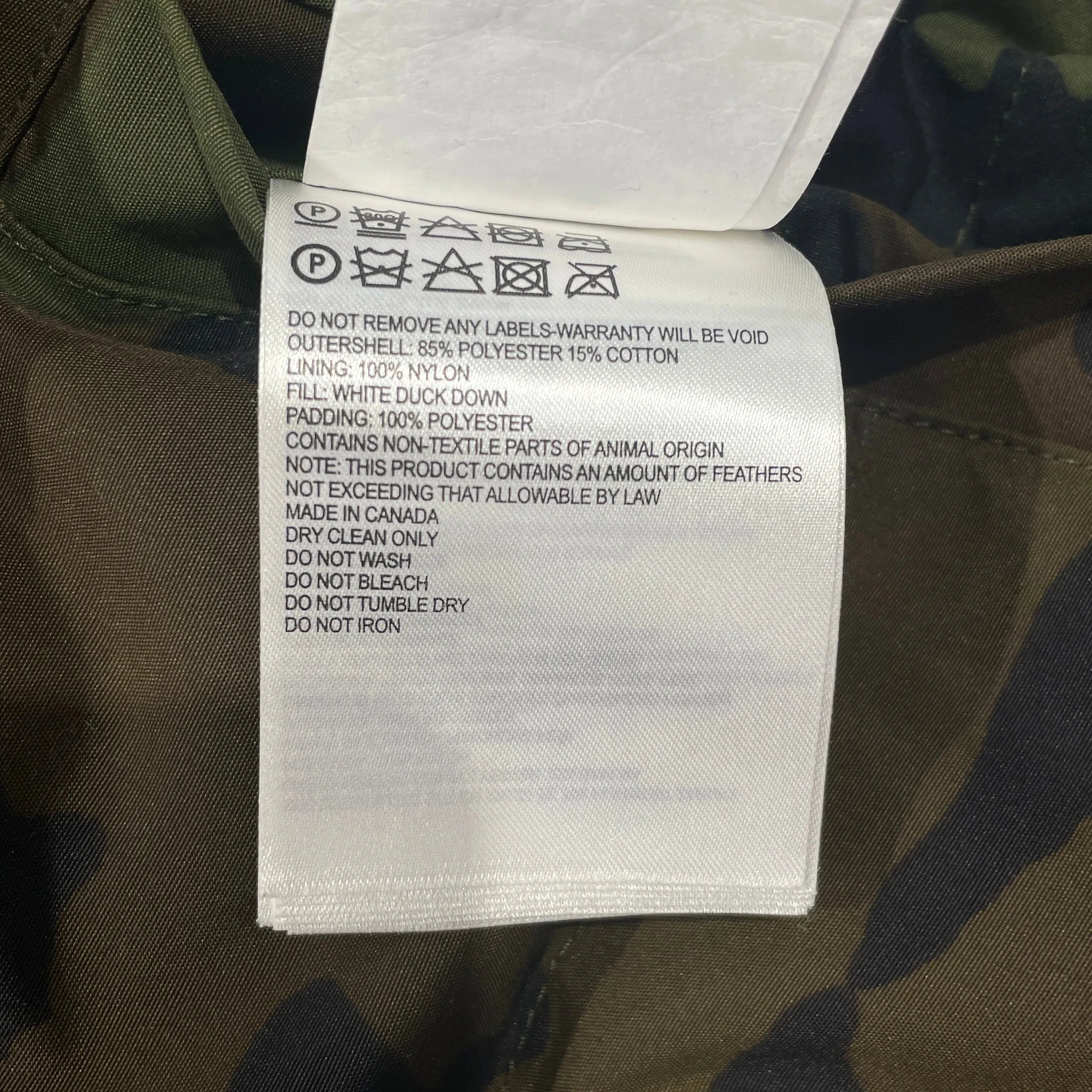 CANADA GOOSE/VETEMENTS/Coat/O/S/Nylon/WHT/Camouflage/Reversible Camo Parka
