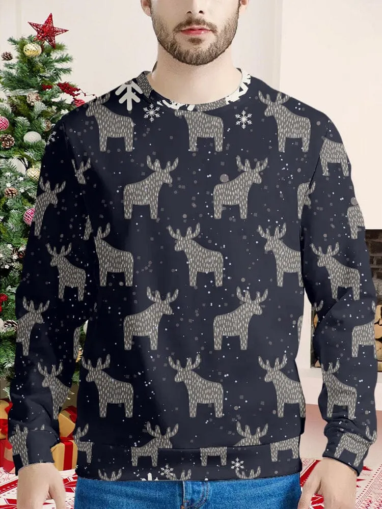Christmas Reindeer Graphic Hoodie