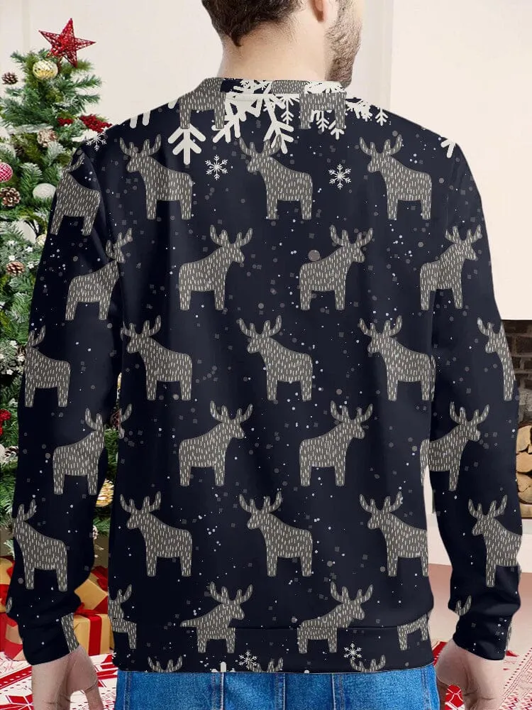 Christmas Reindeer Graphic Hoodie