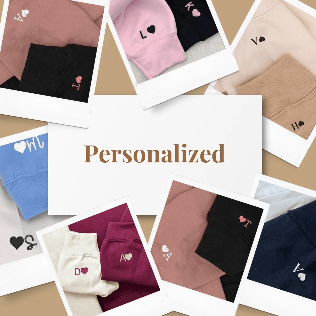 Cute Reindeer Couple Hoodie - Custom Embroidered Matching Hoodies For Couples