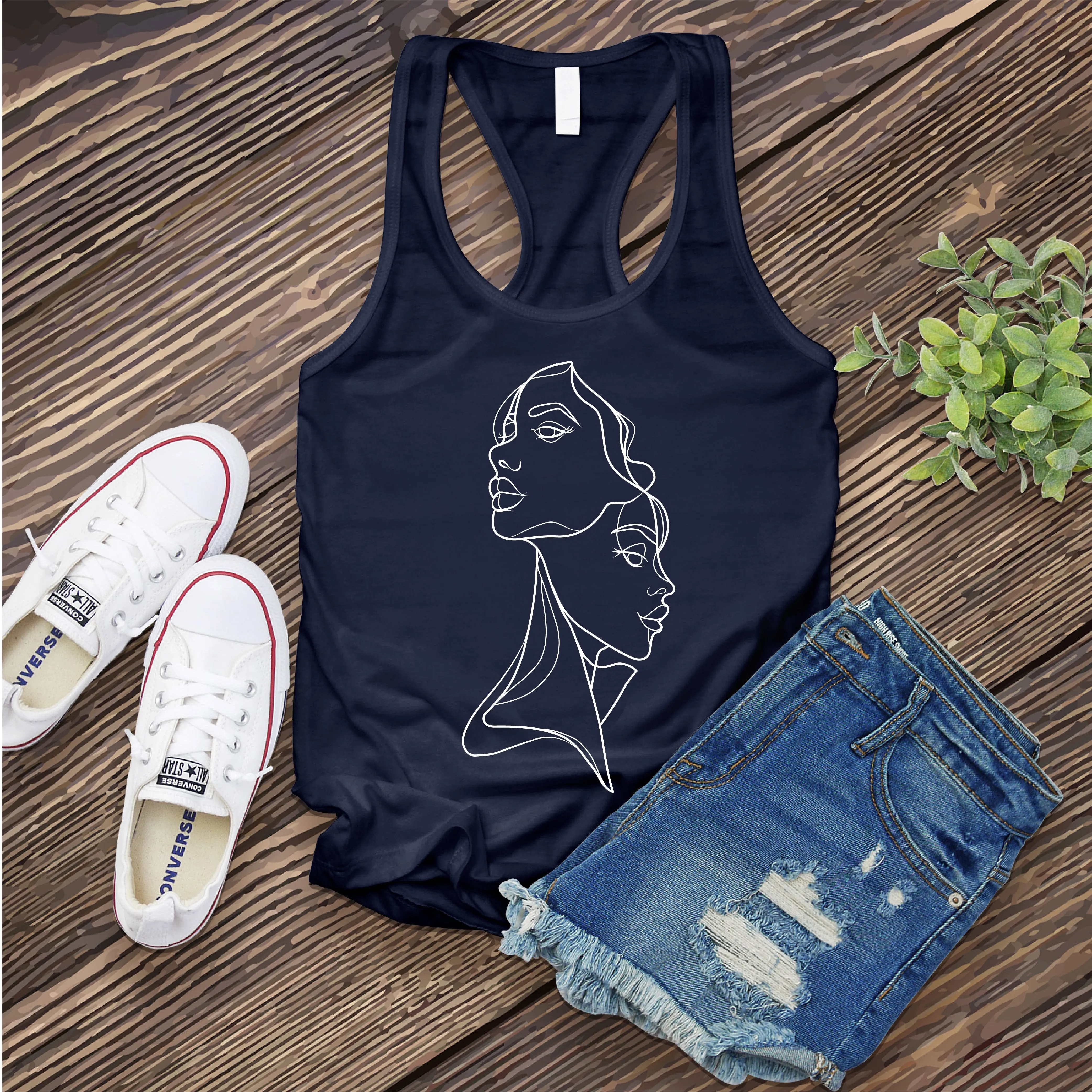Gemini Twins Sketch Women's Tank Top