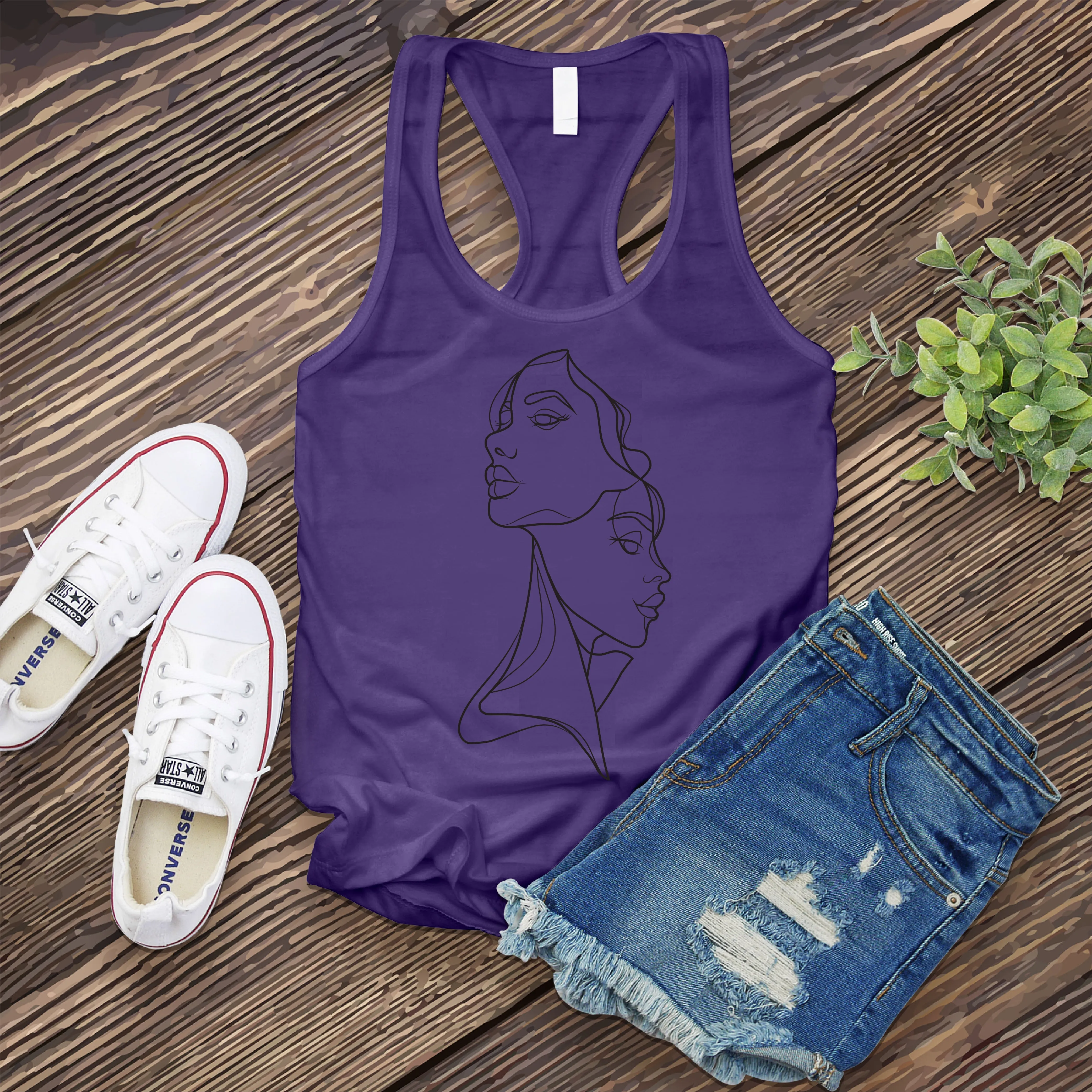 Gemini Twins Sketch Women's Tank Top