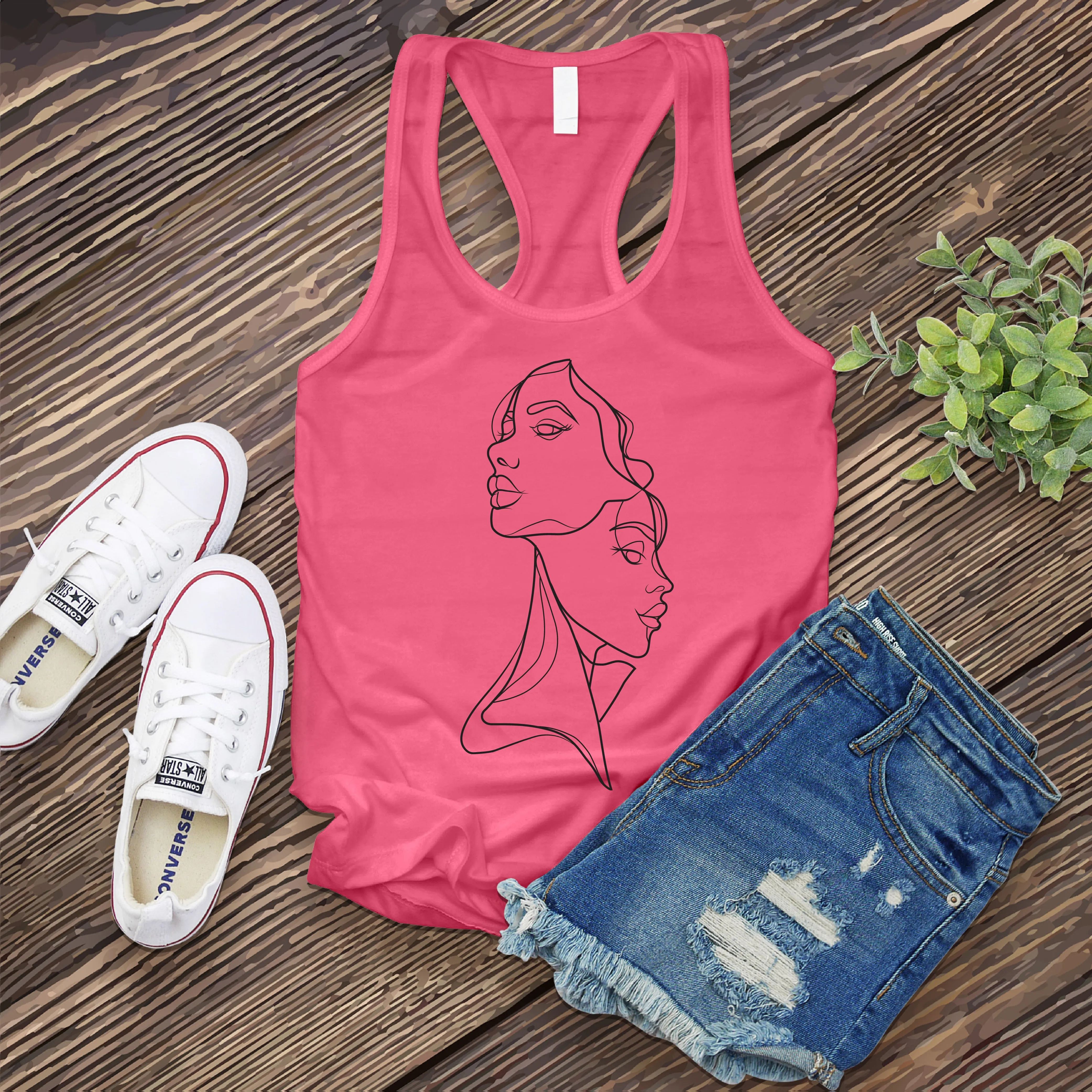 Gemini Twins Sketch Women's Tank Top