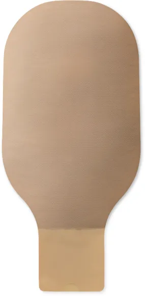 Hollister 18122 New Image 2-Piece Drainable Pouch With Two Sided Comfortwear Panel And Clamp Closure 1-3/4" Flange, 12" L, Standard, Beige, With Belt Tabs, Without Integrated Filter
