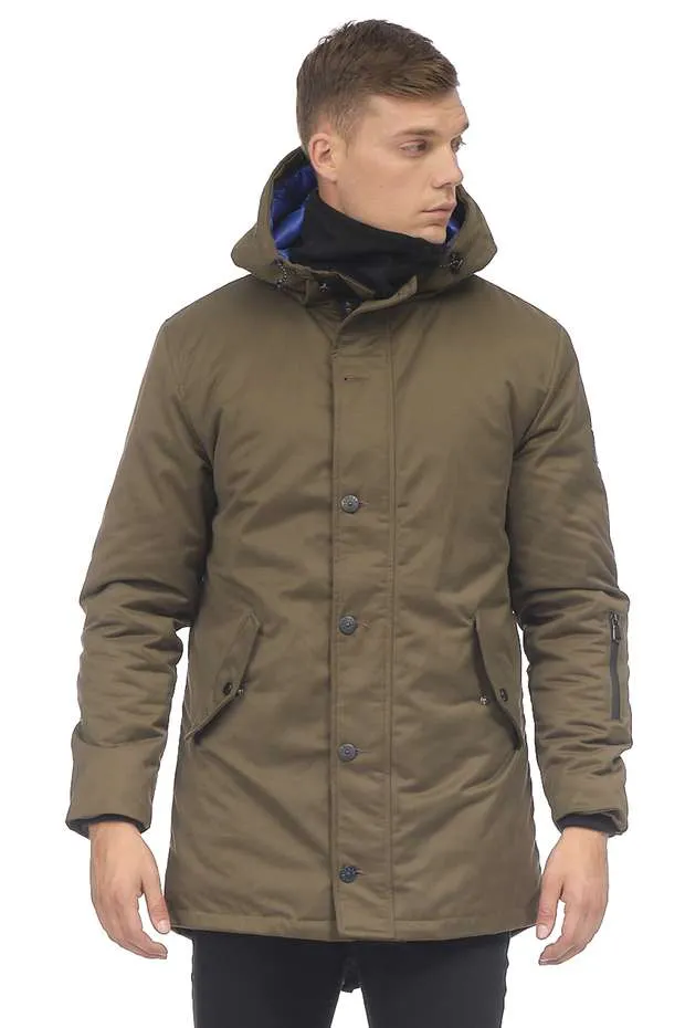 Hooded Bib Snorkel Parka Mask Embedded - KHAKI