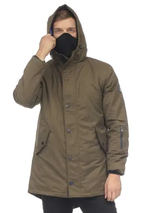 Hooded Bib Snorkel Parka Mask Embedded - KHAKI