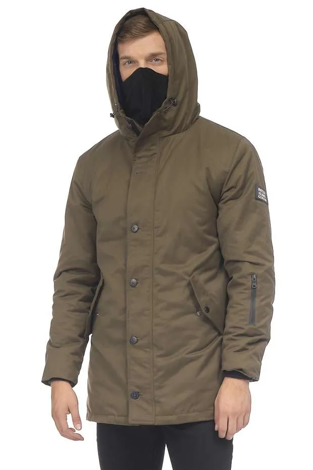 Hooded Bib Snorkel Parka Mask Embedded - KHAKI