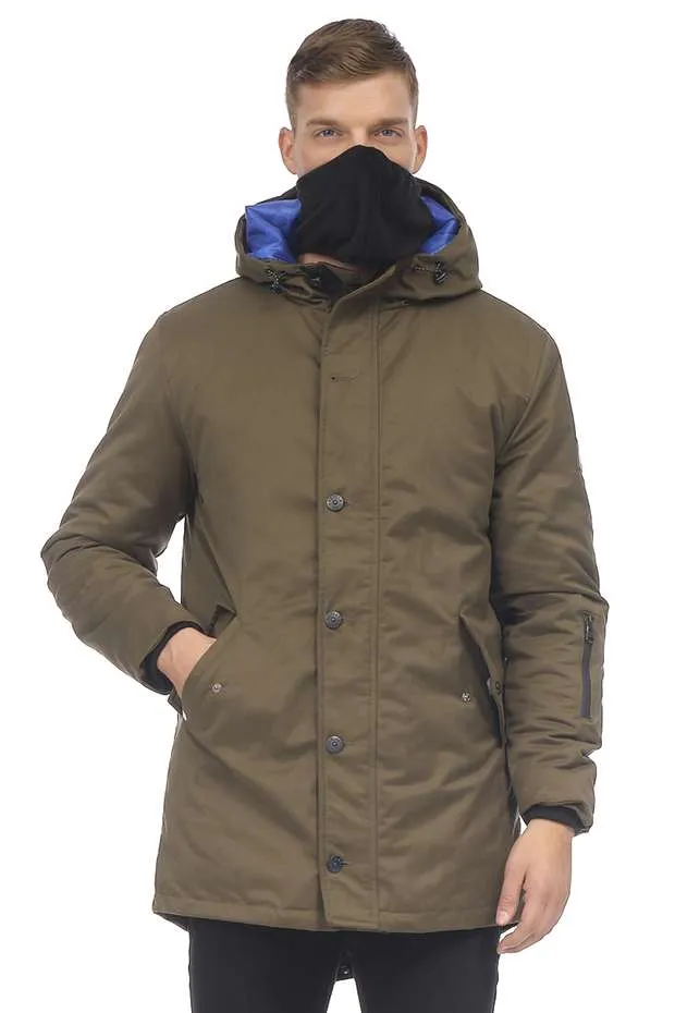 Hooded Bib Snorkel Parka Mask Embedded - KHAKI