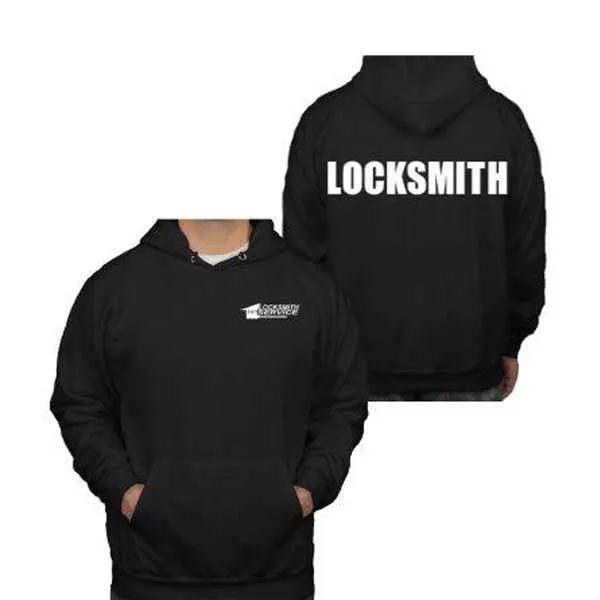 Hoodie - 24/7 Locksmith Service - Optional Sizes - Black