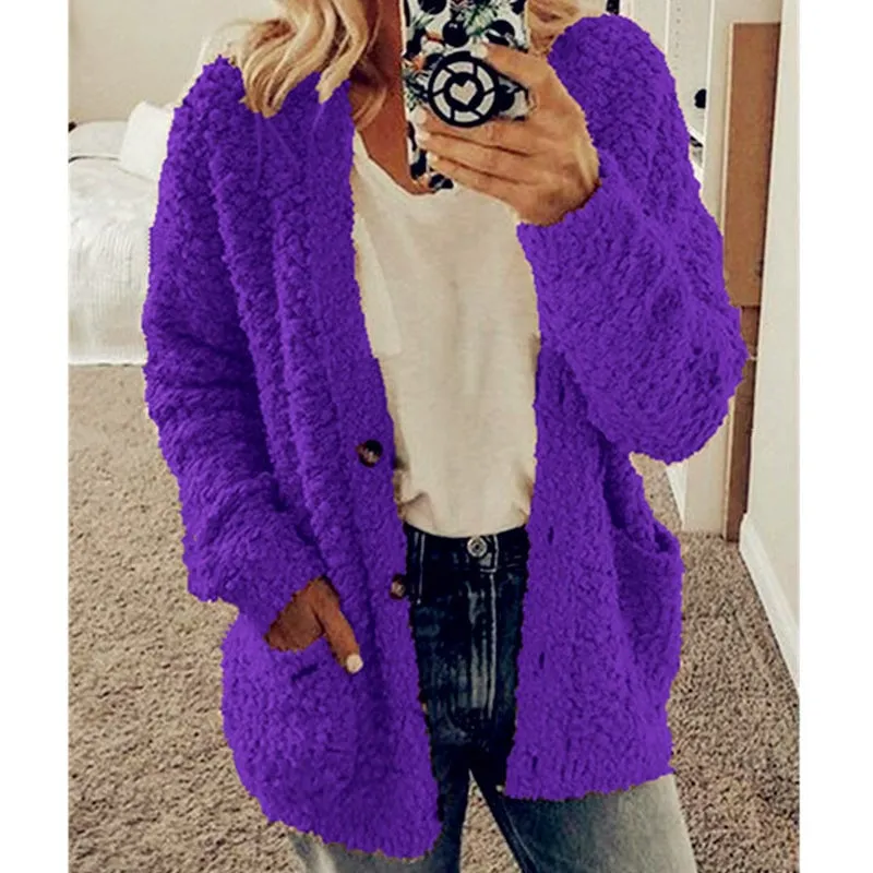 ⭐HOT SALE 49% OFF🌹Autumn And Winter Plus Size Cardigan Casual Velvet Short Jacket