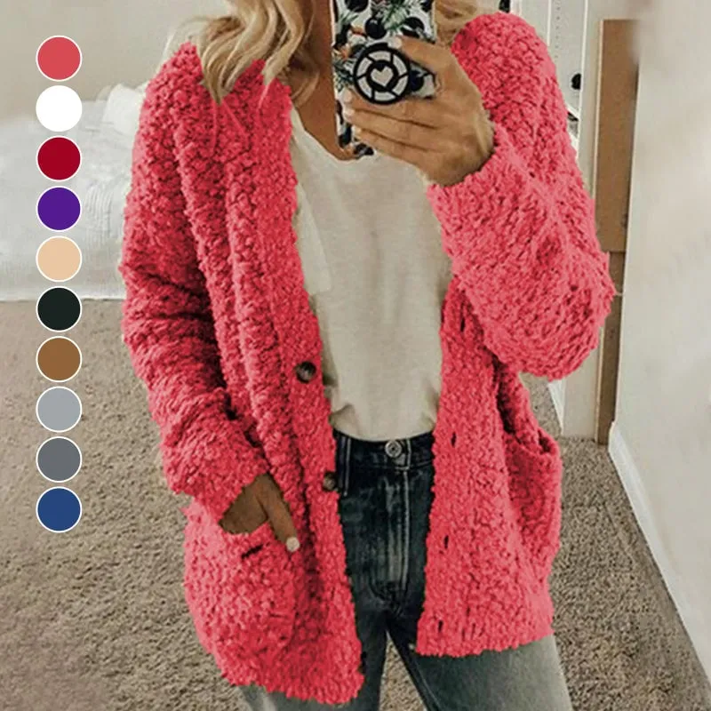 ⭐HOT SALE 49% OFF🌹Autumn And Winter Plus Size Cardigan Casual Velvet Short Jacket