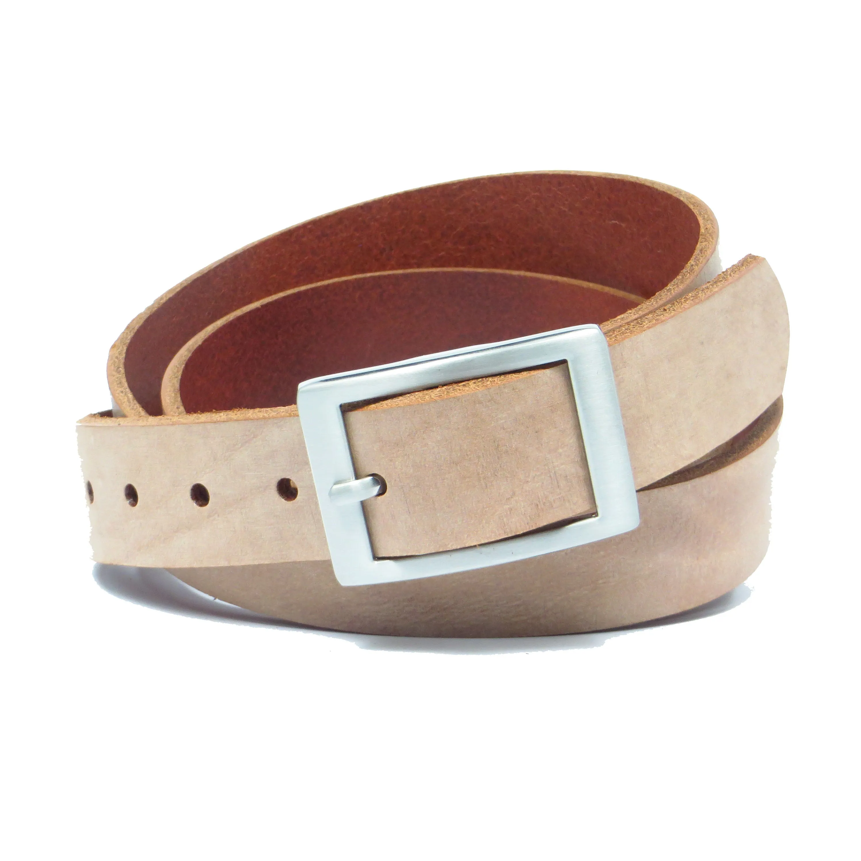 Ledergürtel 3 cm breit rosa Rindsleder