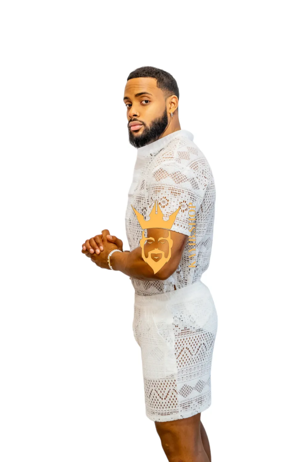 Luxurious Men's White Shirt and Shorts Set - Elevate Your Summer Style - Perfect for Any Occasion