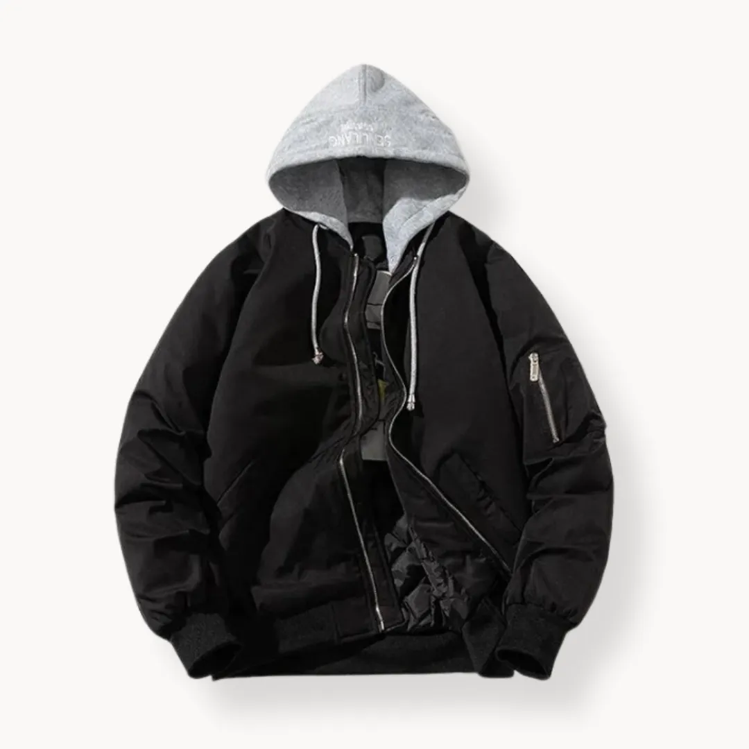 Men's Hooded Bomber Jacket