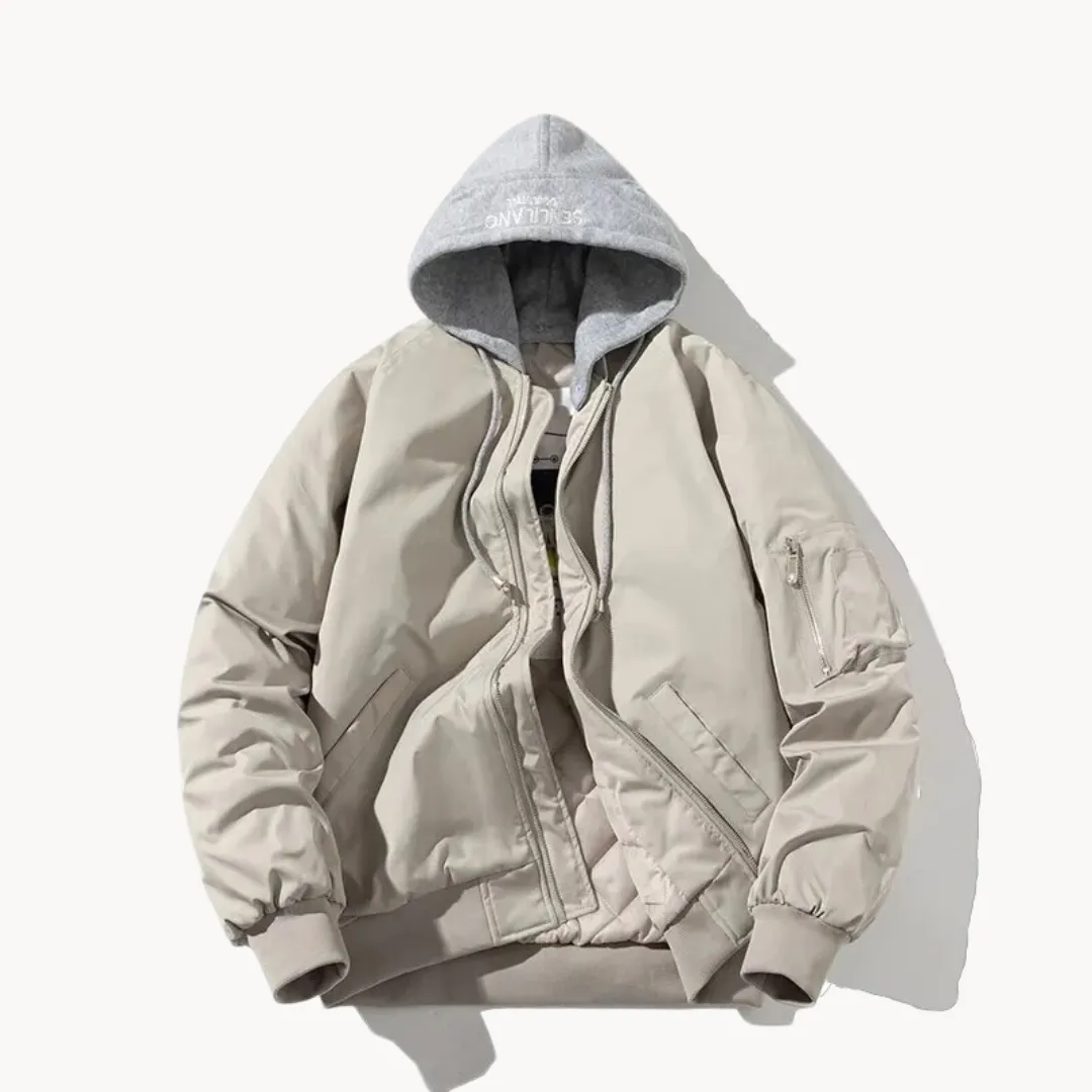 Men's Hooded Bomber Jacket