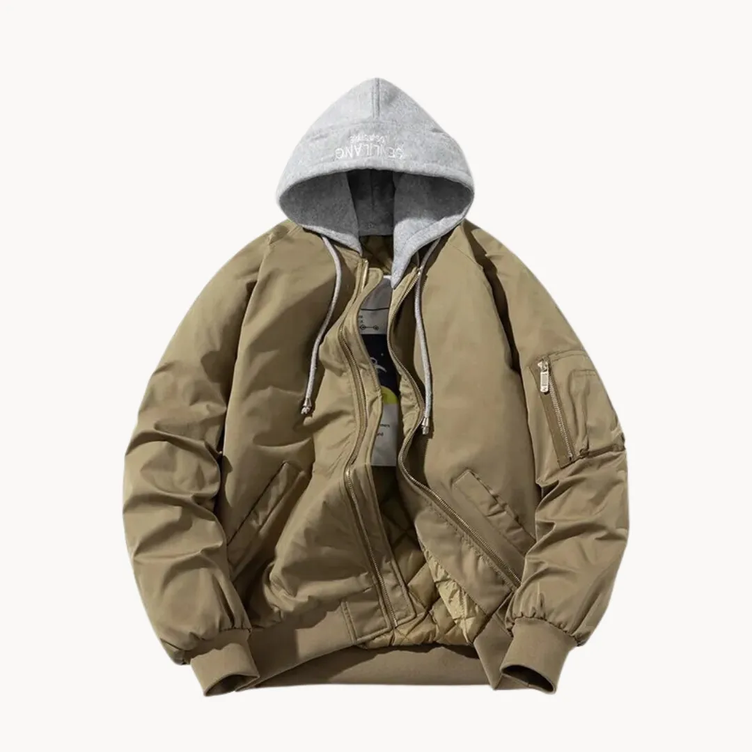 Men's Hooded Bomber Jacket