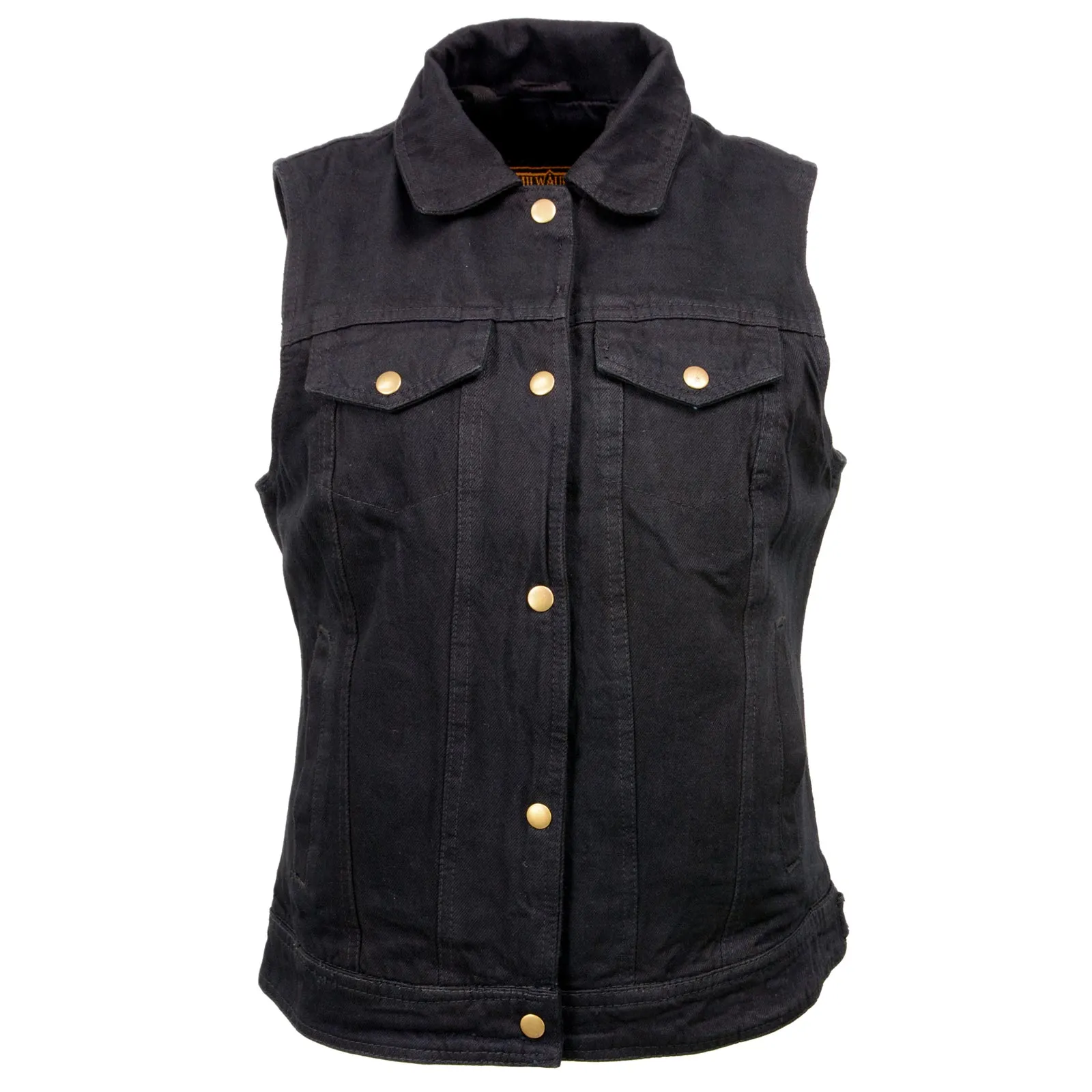 Milwaukee Leather MDL4002 Women's Black Denim 2 in 1 Shirt Style