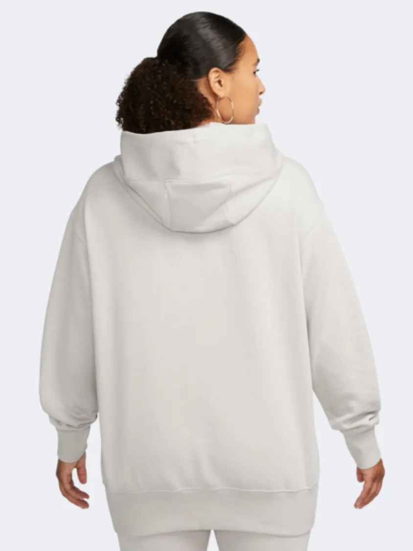 Nike Sportswear Fleece Oversized Women Lifestyle Lifestyle Hoody Iron Grey