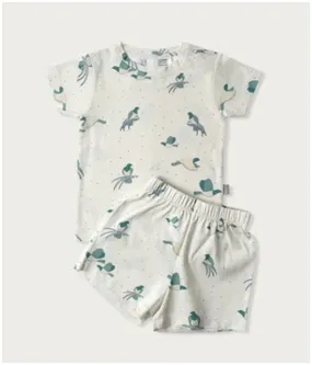 Organic Cotton Short Sleeve PJ Set - Kererū