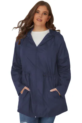 Plus Size Pocket Parka Jacket