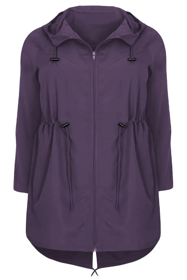Plus Size Pocket Parka Jacket
