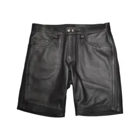 Prowler RED Leather Black Stripe Shorts Black