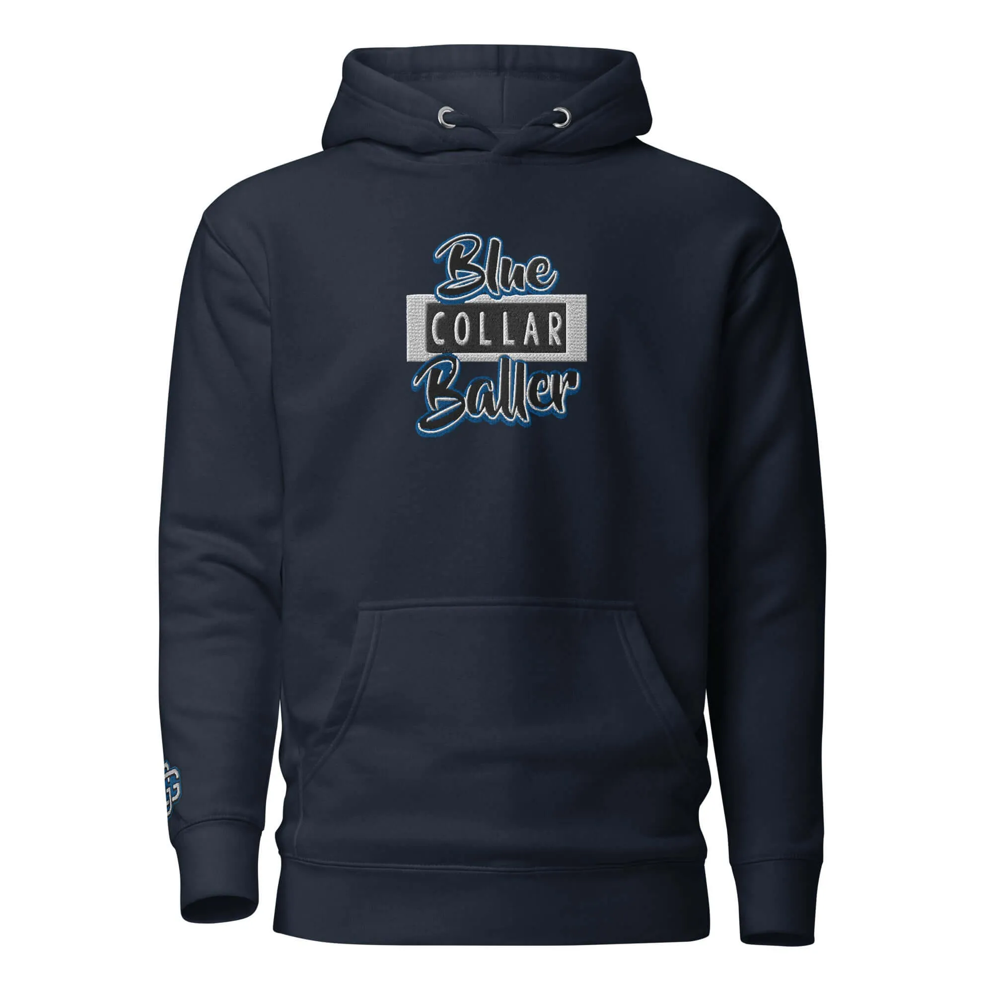 "Blue Collar Baller" Embroidered Unisex Hoodie (Color options available)