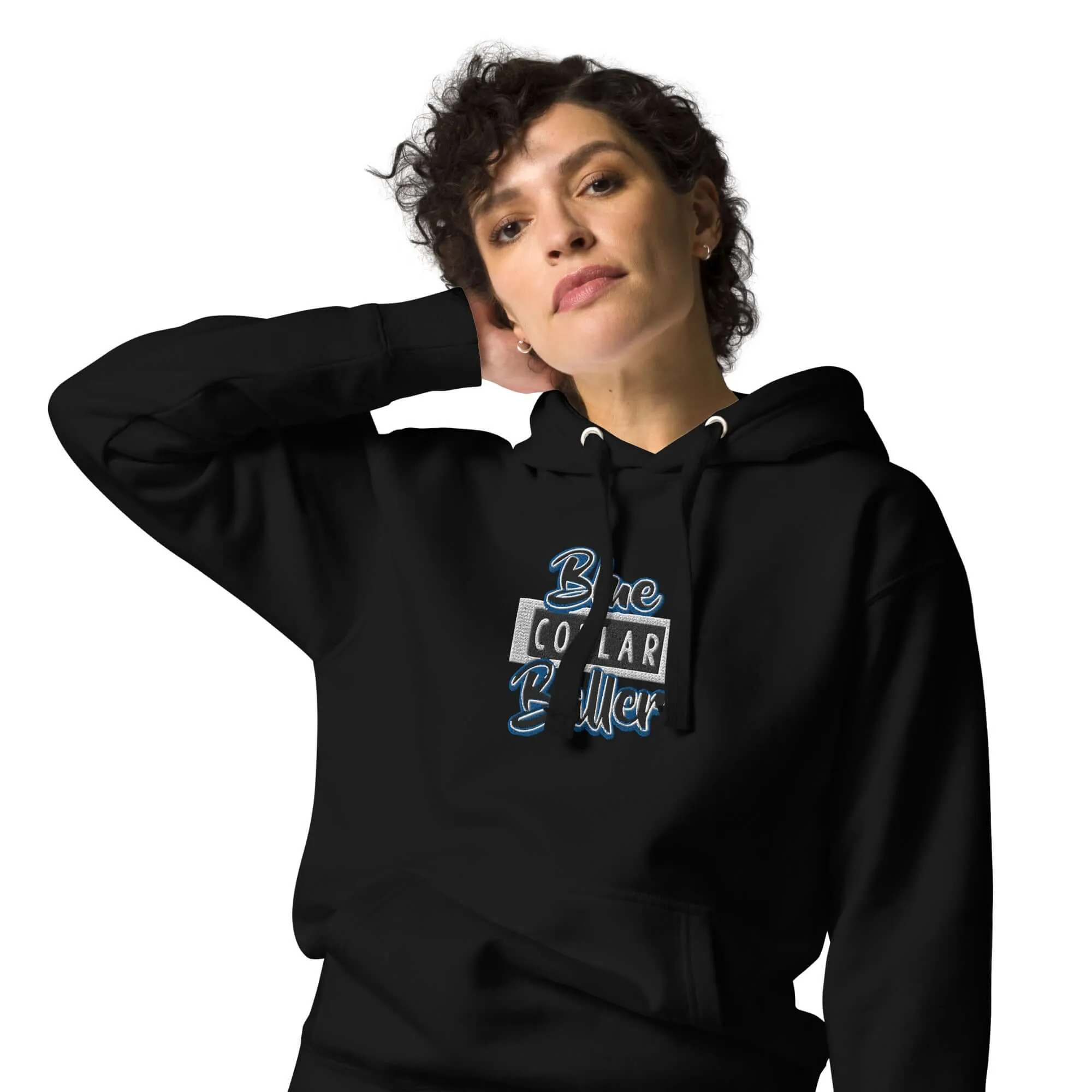 "Blue Collar Baller" Embroidered Unisex Hoodie (Color options available)