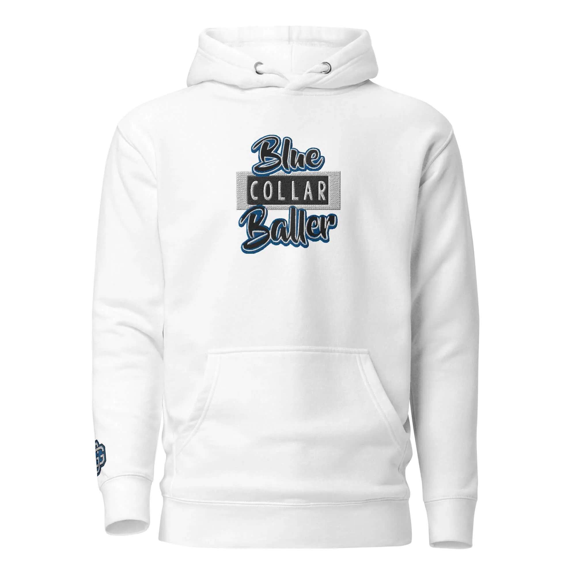 "Blue Collar Baller" Embroidered Unisex Hoodie (Color options available)
