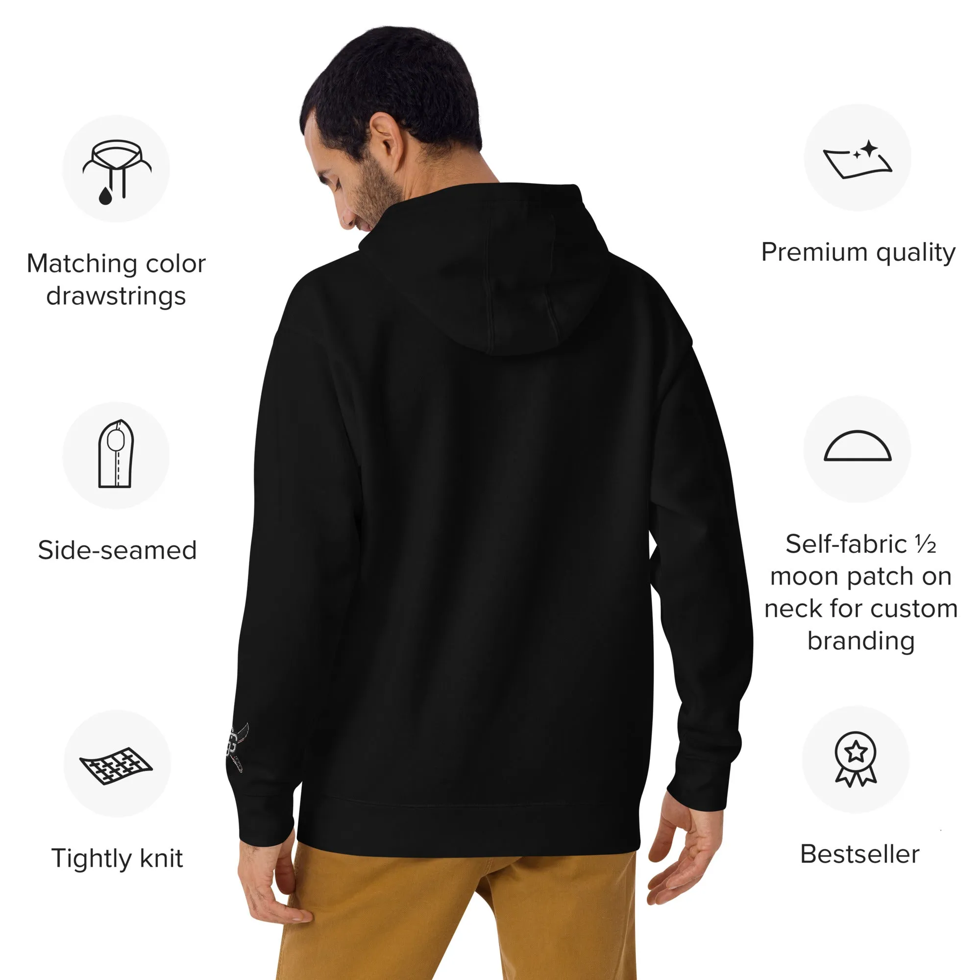 "Machete" Unisex Embroidered Pullover Hoodie - Urban Streetwear Apparel