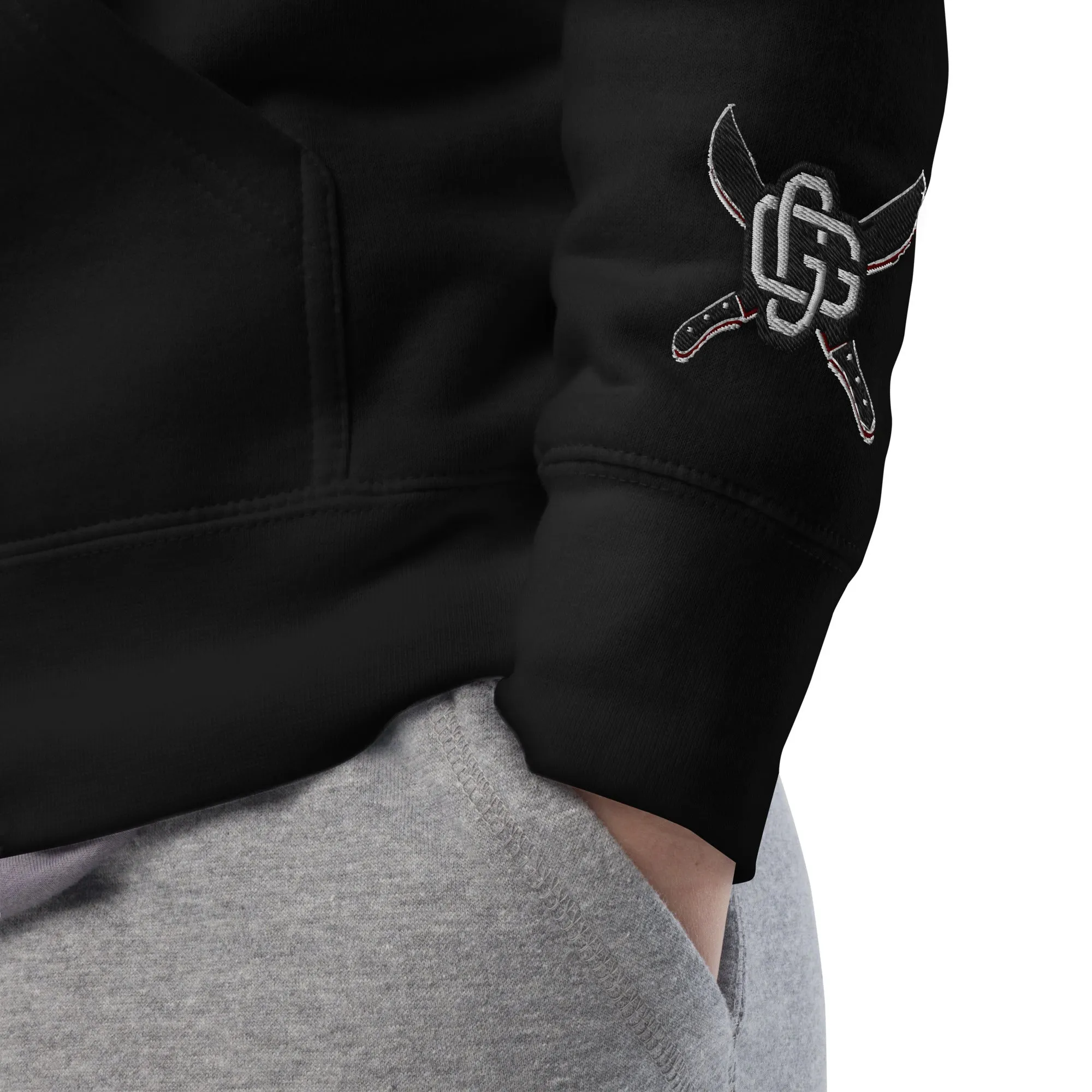 "Machete" Unisex Embroidered Pullover Hoodie - Urban Streetwear Apparel