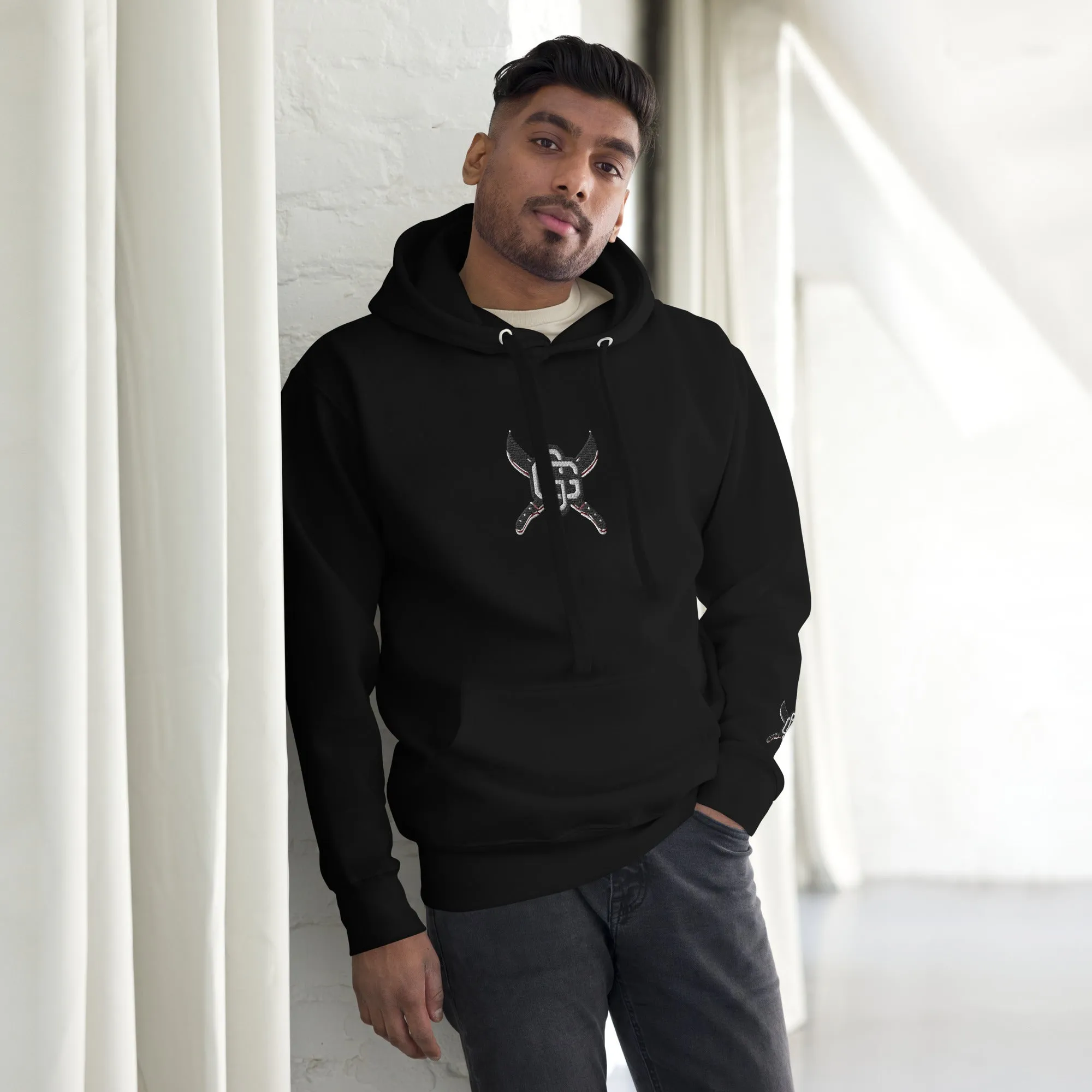 "Machete" Unisex Embroidered Pullover Hoodie - Urban Streetwear Apparel