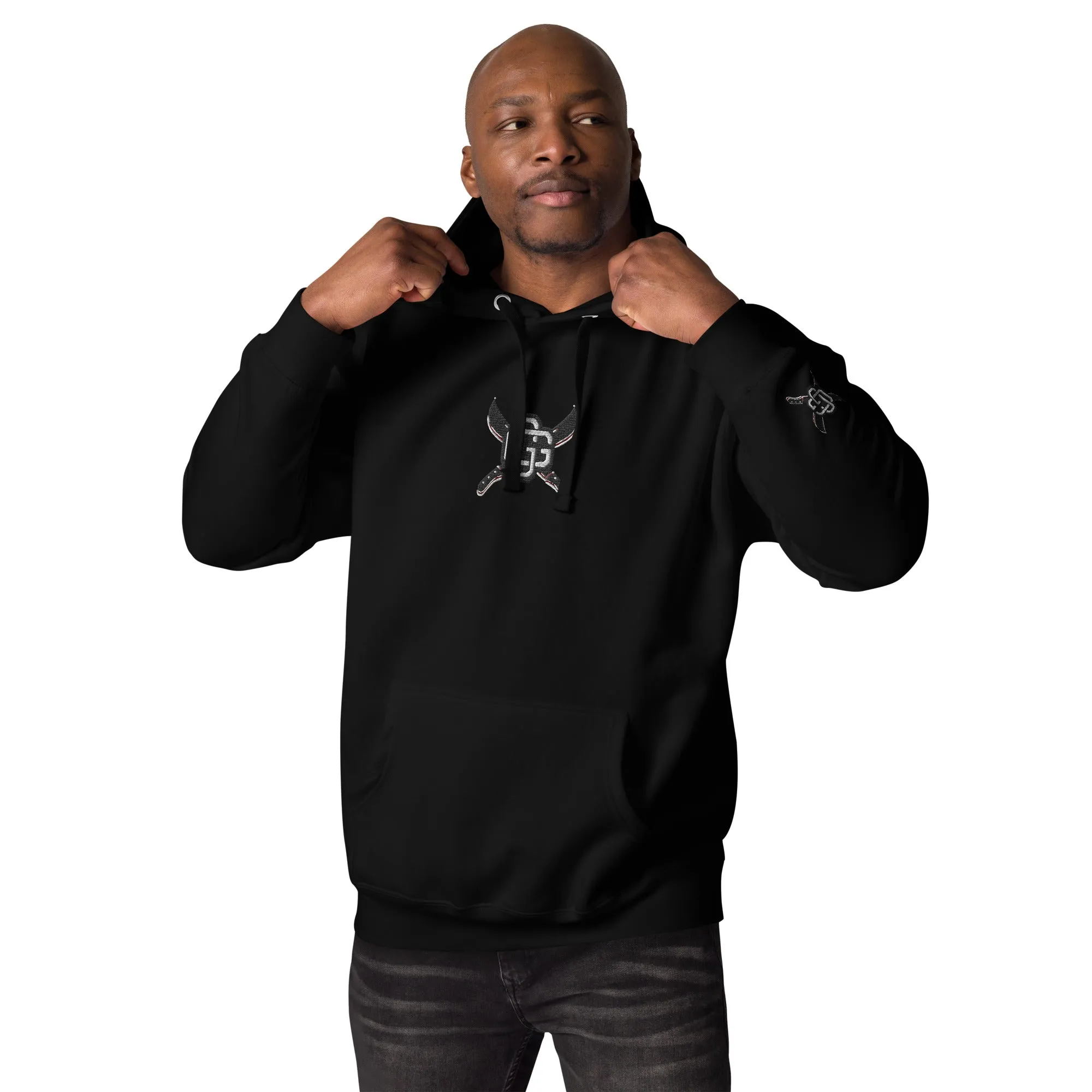 "Machete" Unisex Embroidered Pullover Hoodie - Urban Streetwear Apparel