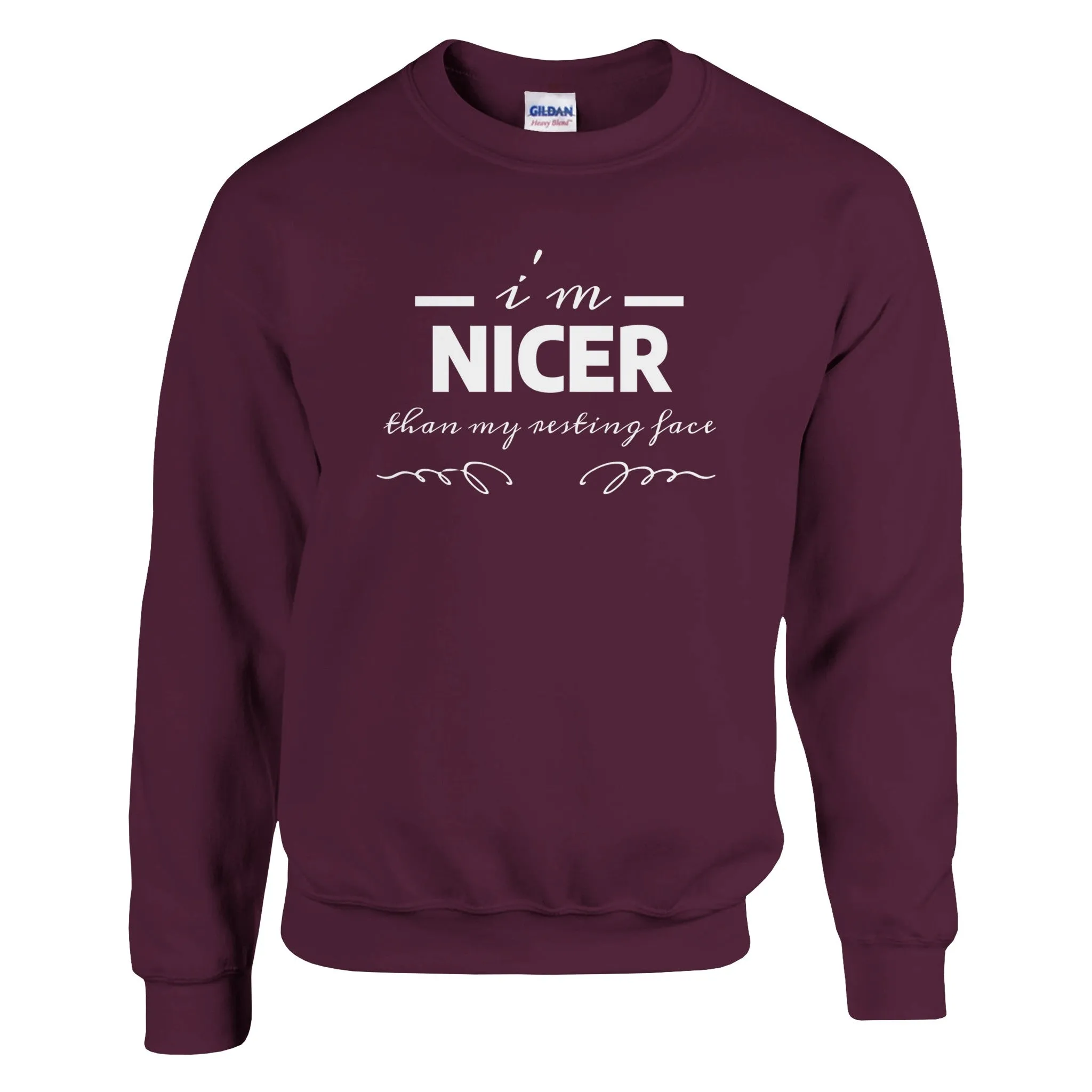 Resting Face, Kind Heart Sweatshirt Unisex Crewneck Sweatshirt