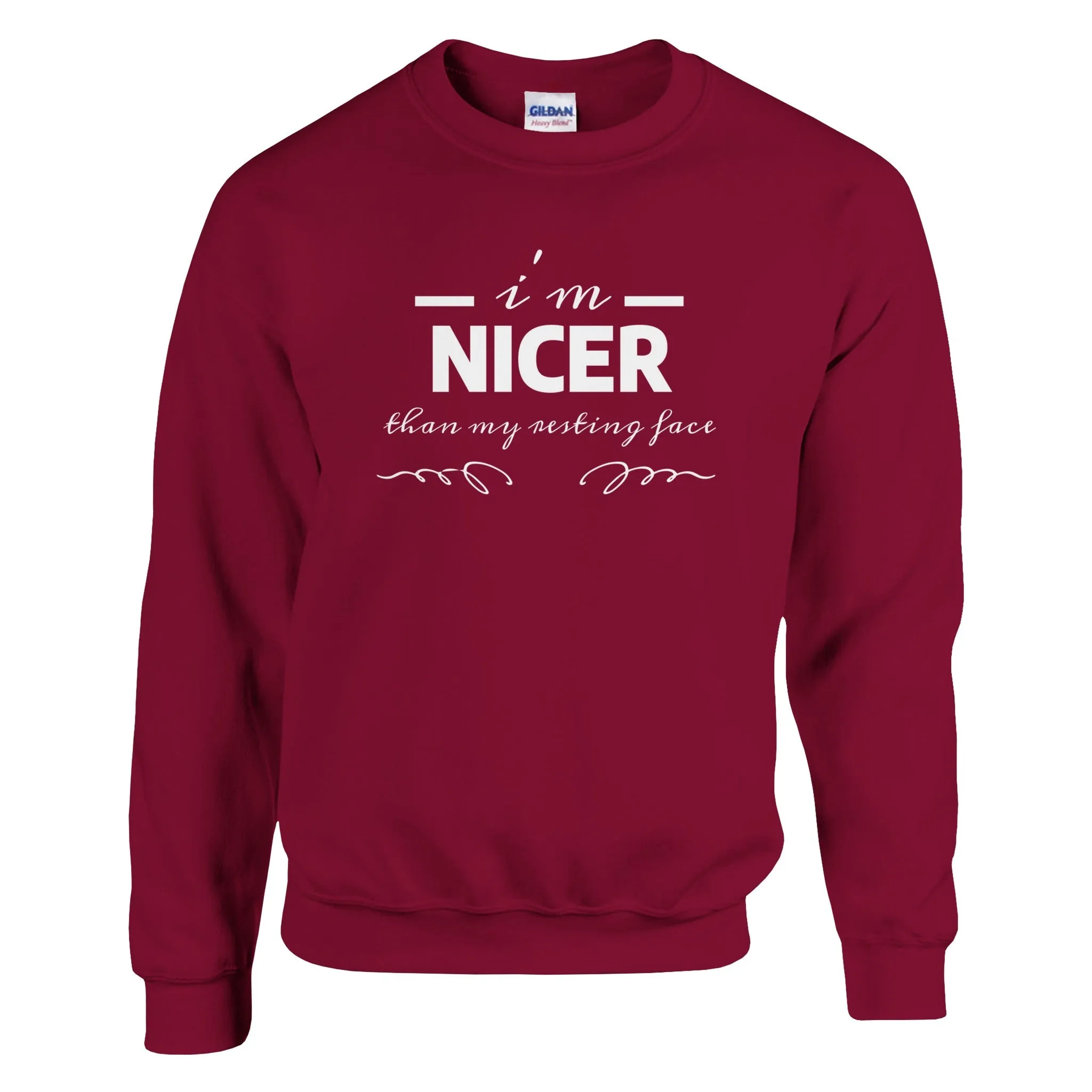 Resting Face, Kind Heart Sweatshirt Unisex Crewneck Sweatshirt