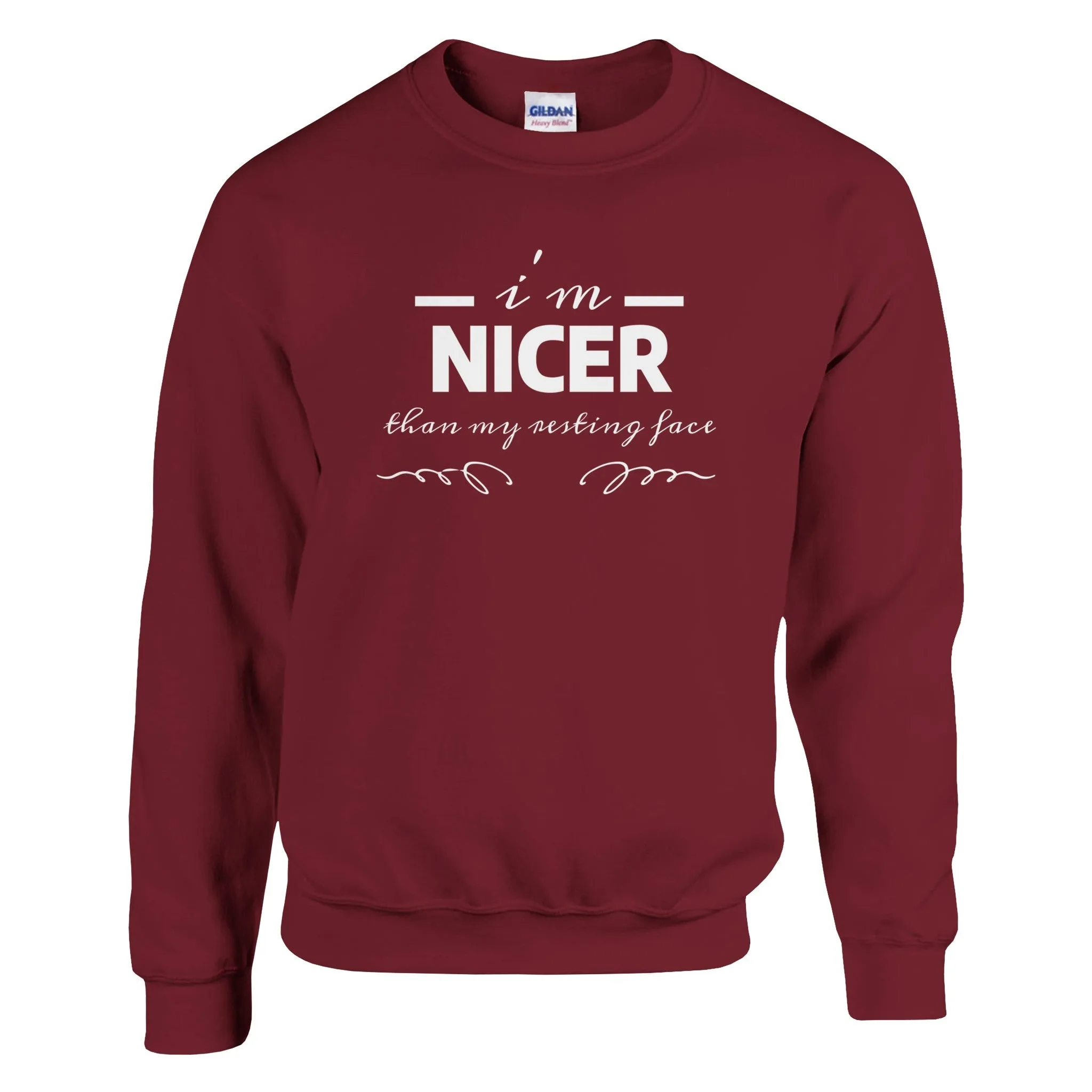 Resting Face, Kind Heart Sweatshirt Unisex Crewneck Sweatshirt