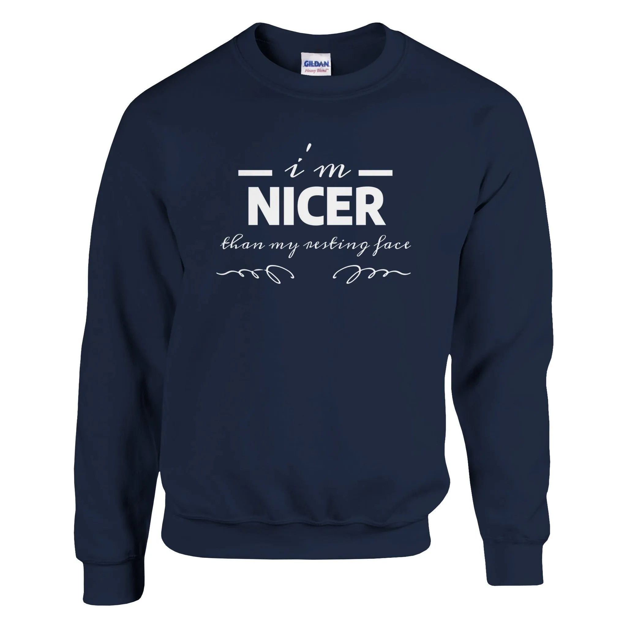 Resting Face, Kind Heart Sweatshirt Unisex Crewneck Sweatshirt