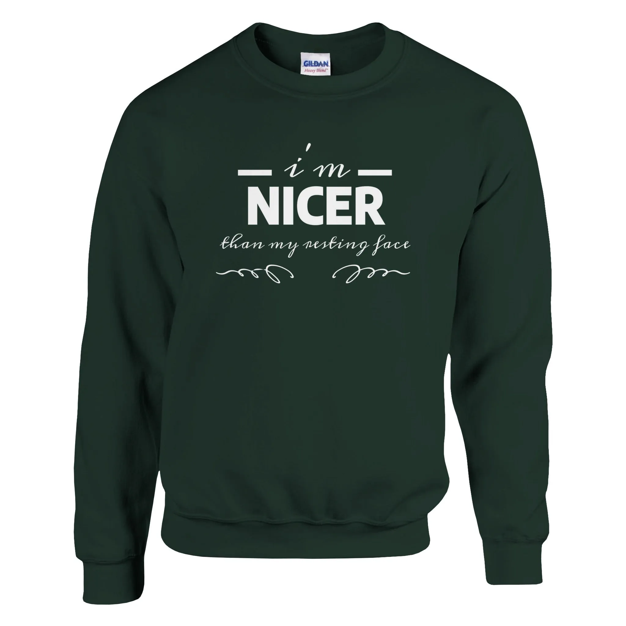 Resting Face, Kind Heart Sweatshirt Unisex Crewneck Sweatshirt