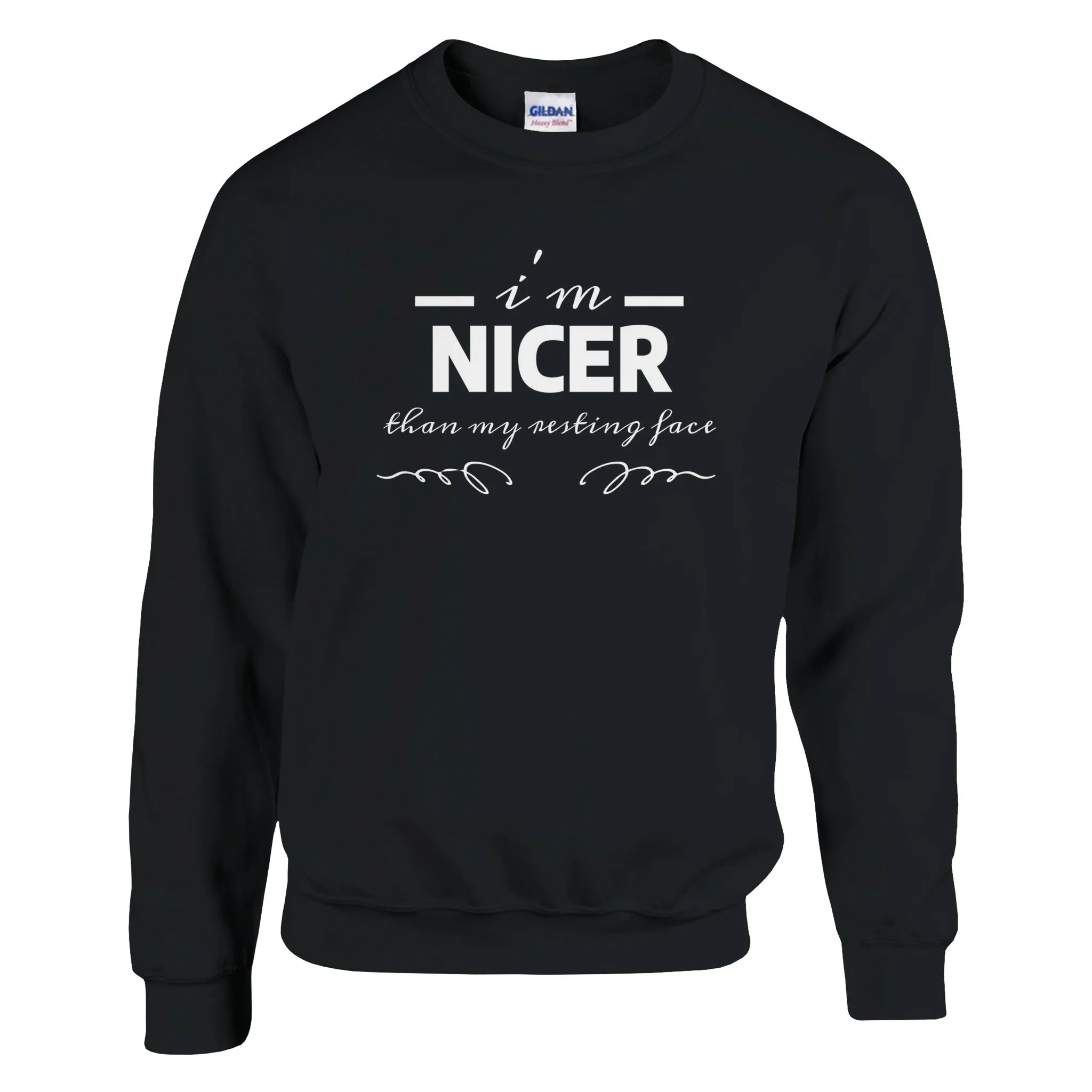 Resting Face, Kind Heart Sweatshirt Unisex Crewneck Sweatshirt