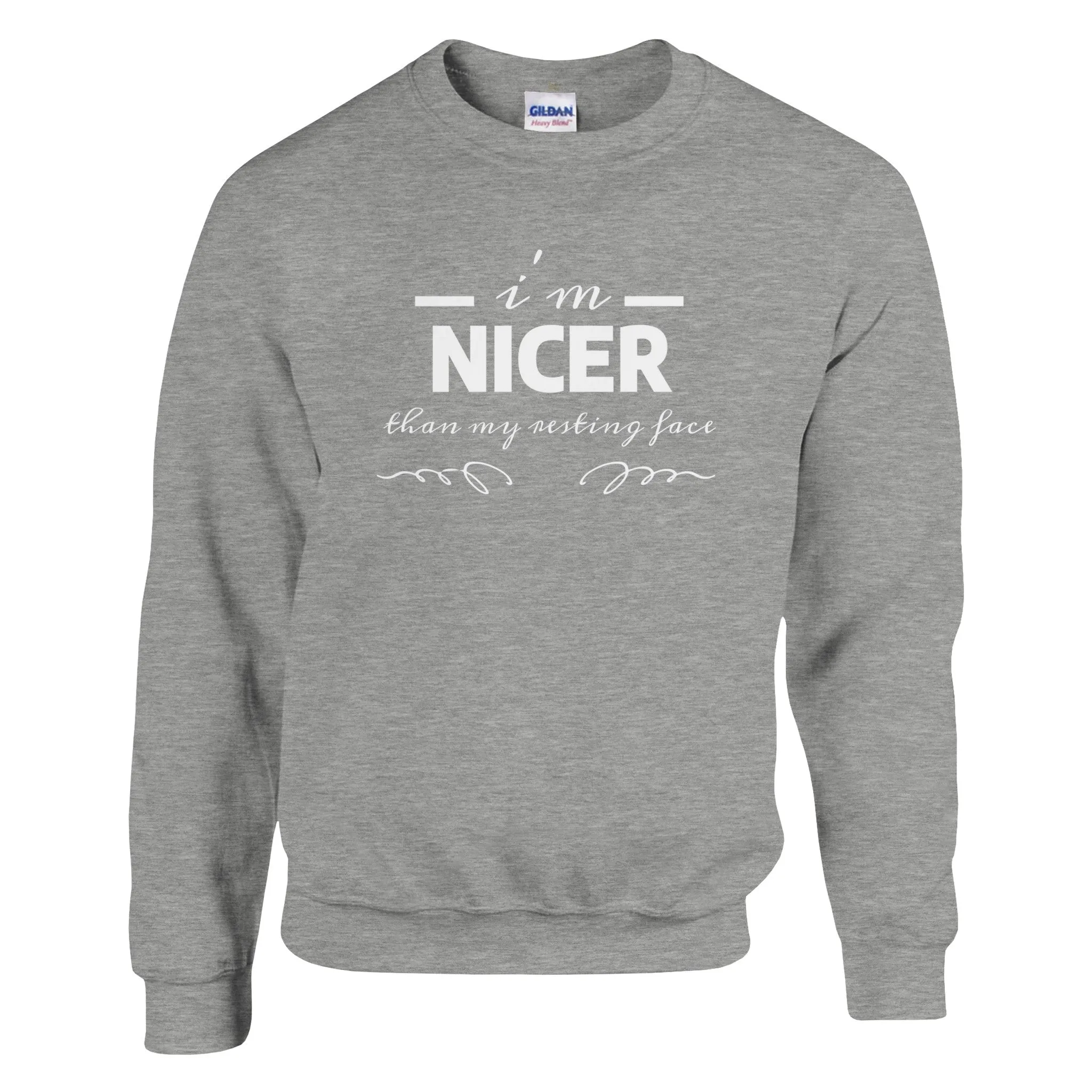 Resting Face, Kind Heart Sweatshirt Unisex Crewneck Sweatshirt