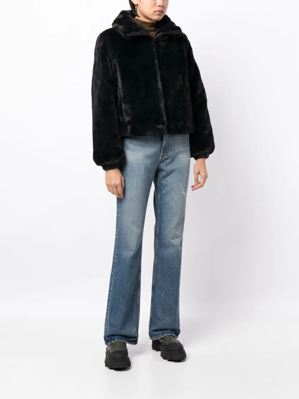 reversible faux-leather jacket