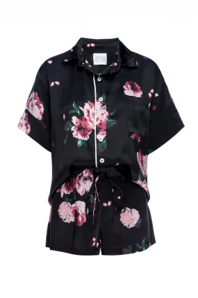 Silk Charmeuse Short Sleeved PJ Top