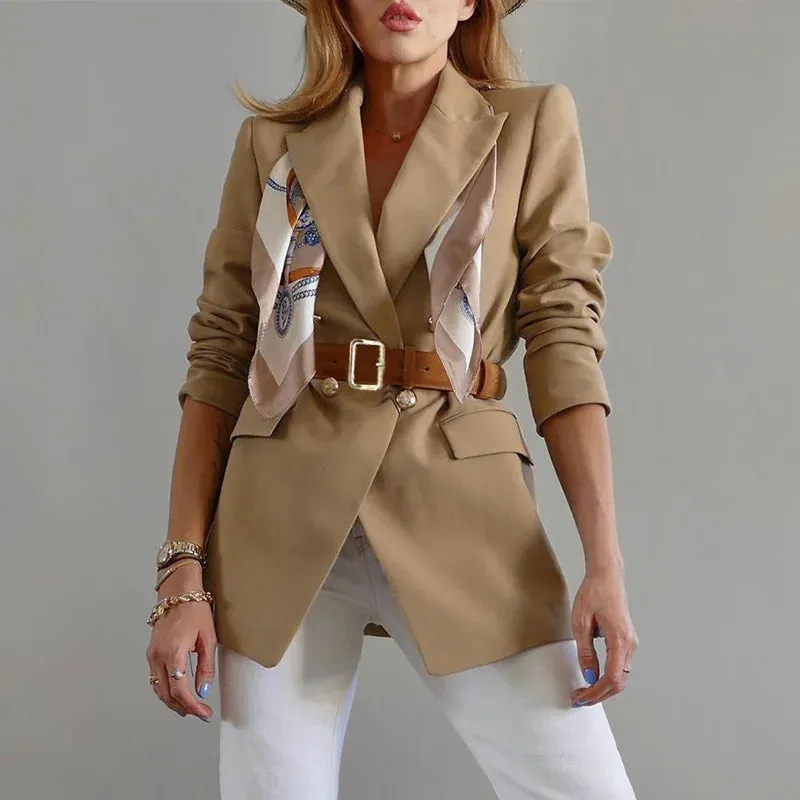 Vintage Long Sleeve Office Formal Blazers
