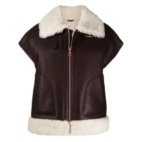 Women's Shearling Sheepskin Leather Vest – Warm & Stylish