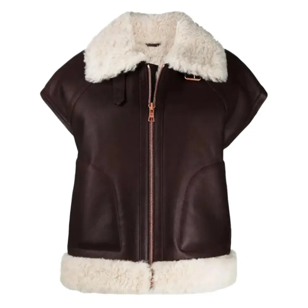Women's Shearling Sheepskin Leather Vest – Warm & Stylish