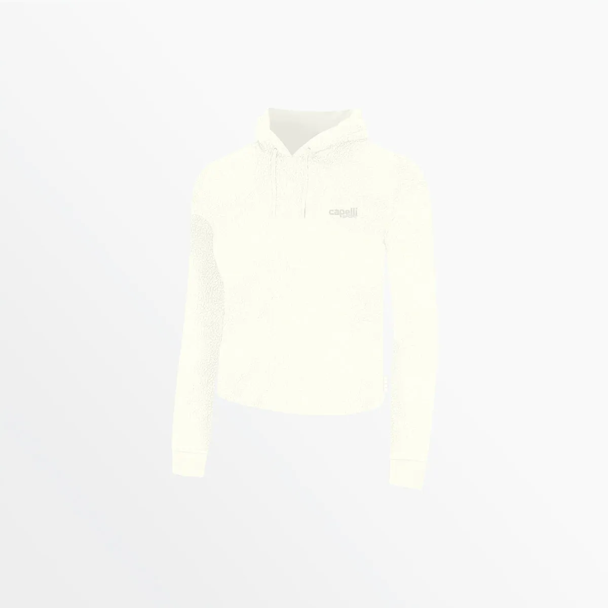 WOMEN'S SHERPA CROPPED PULLOVER HOODIE